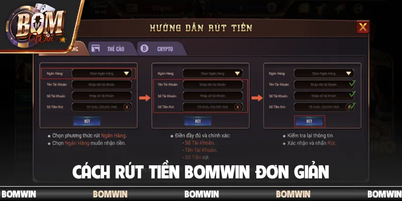 Bomwin ⭐️ Cổng Game Bài Quốc Tế - Tải Bom Win Chính Hãng 2026 17 Cách rút tiền Bomwin đơn giản