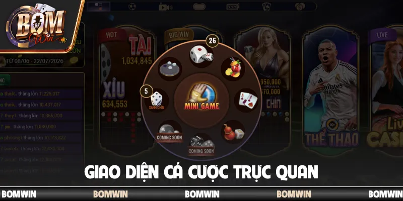 Bomwin ⭐️ Cổng Game Bài Quốc Tế - Tải Bom Win Chính Hãng 2026 19 Giao diện cá cược trực quan
